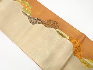 アンティーク 切り嵌めよろけ縞に名物裂模様織出し袋帯(材料)